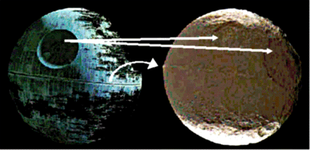 Here’s Iapetus on the right of the image... the ring around it... 12 miles or about 60,000 ..!..)